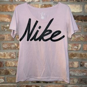 Women’s Nike pastel pink dri-fit athletic shirt